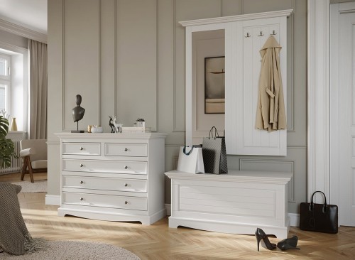 Skrzynia biała Belluno Elegante